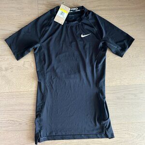 NEW Nike Pro Dri-FIT Compression Shirt Mens Black Training Top DH, Size Small